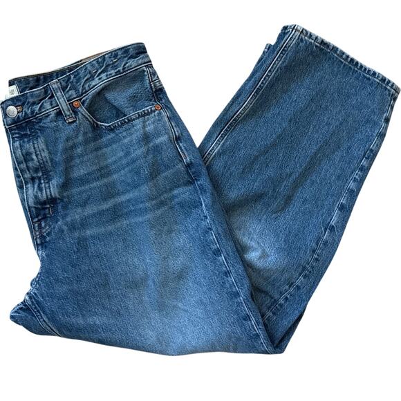 Madewell The Darted Barrel-Leg Rigid Jeans Irmo Wash Size 32 - Picture 7 of 10